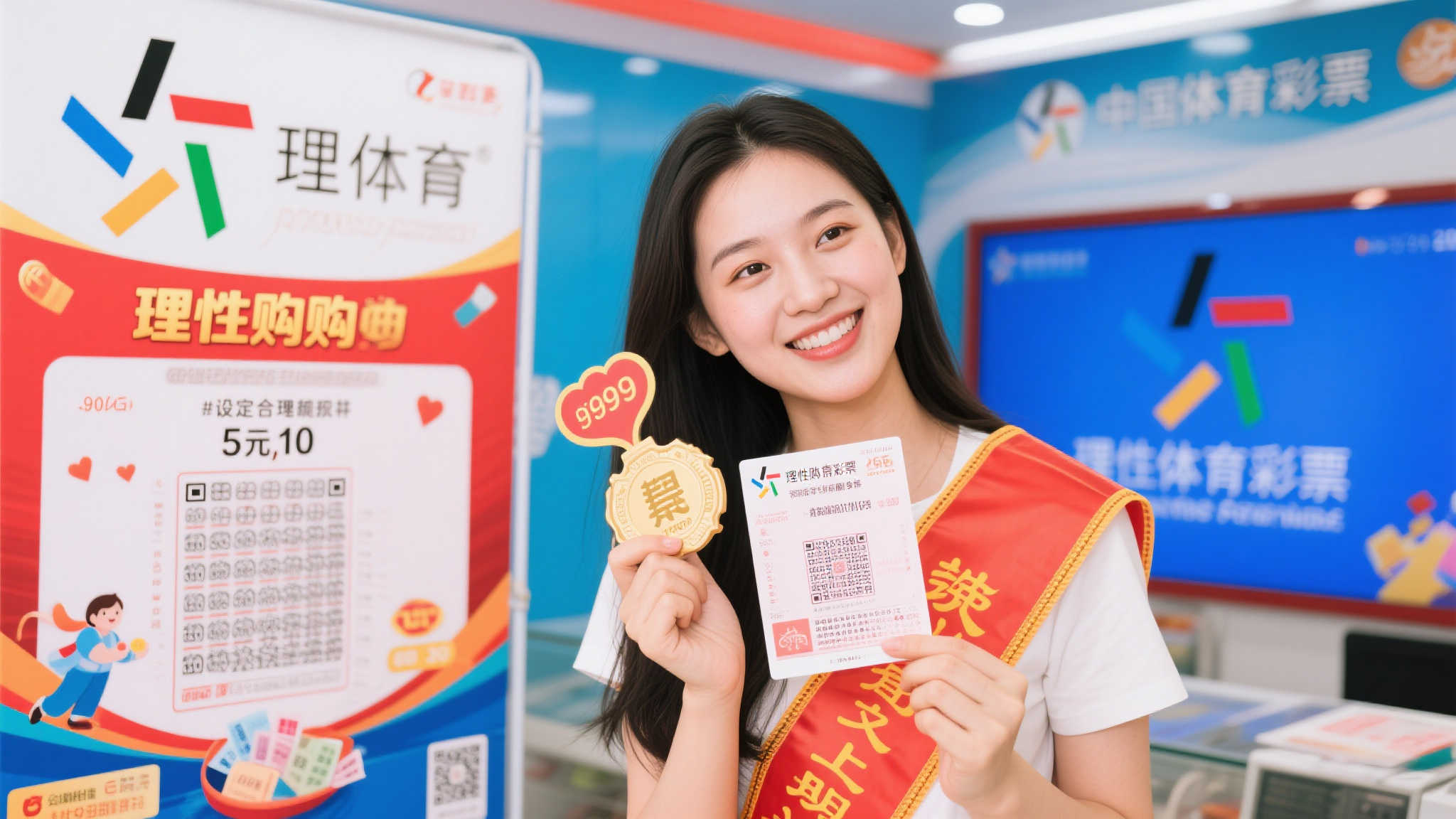 90后小姐姐仅花4元中双色球514万，感恩业主每期提醒